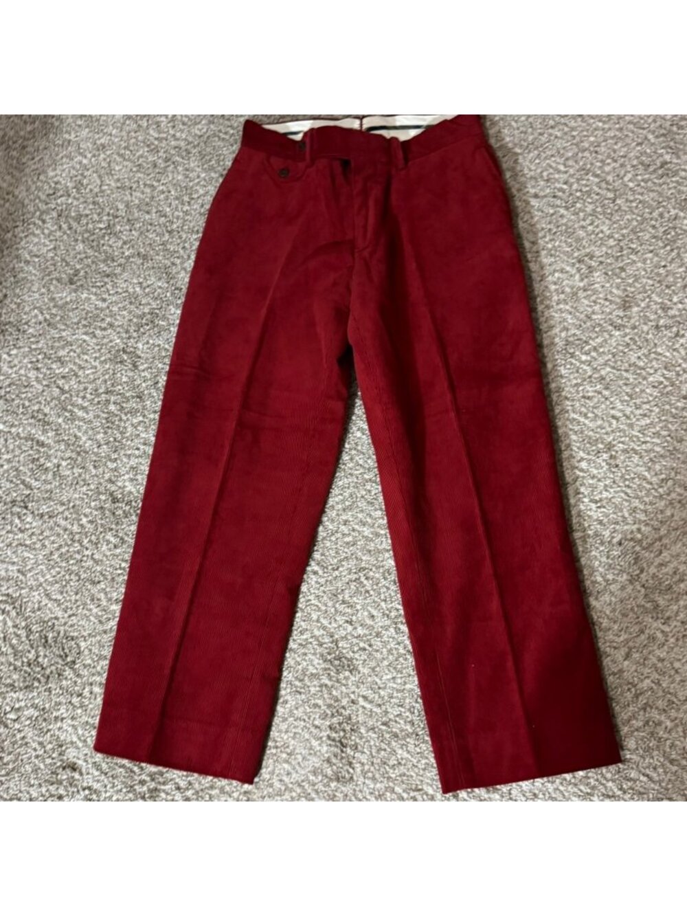 Polo Ralph Lauren Corduroy Pants Womens 30x26 Red 100% Cotton Classic Fit